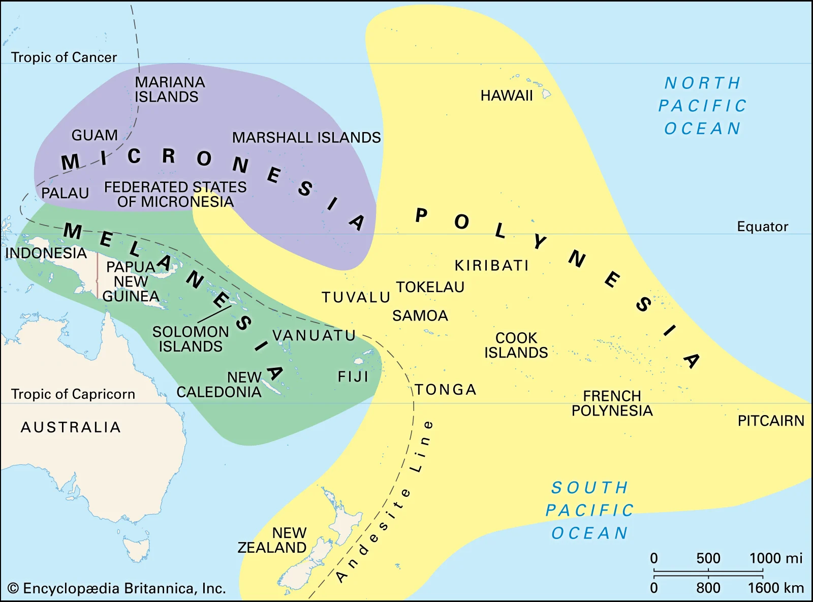 Culture areas Pacific Islands